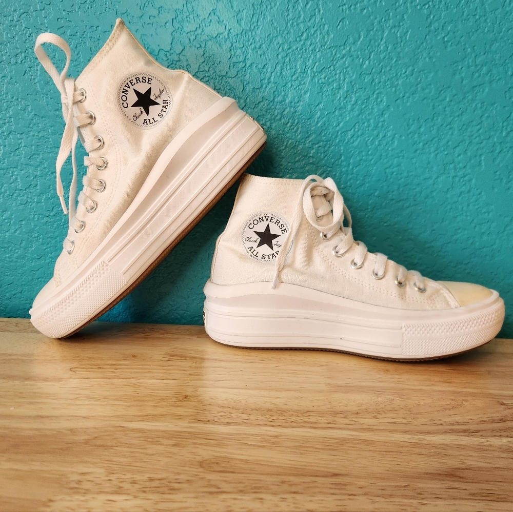 Converse Chuck Taylor All Star Move Women's High-Top Platform Sneakers,‎ Size 7